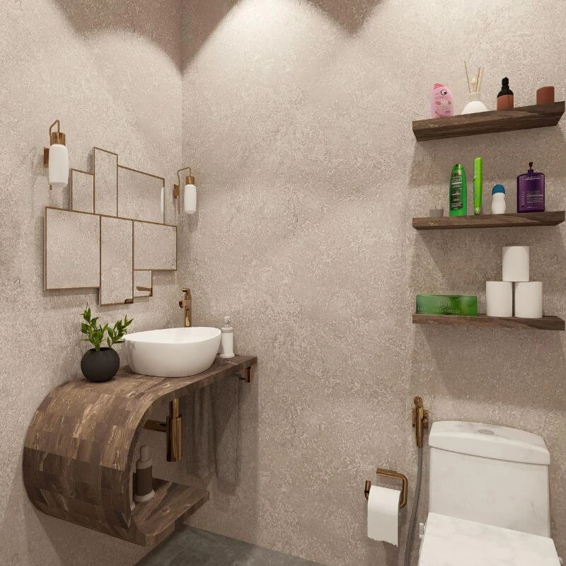 Large Beige Concrete 1.0m X 2.4m Shower Panel 7 Large Beige Concrete 1.0m X 2.4m Shower Panel - Image 5