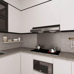 Dark Grey Kitchen Splashback - Eldhaus