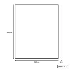 White Kitchen Splashback - Eldhaus -Wall Panel Store Eldhaus Dimensions 900X800 3