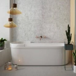 Premium Large Grey Stone 1.0m X 2.4m Shower Panel