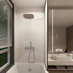 Large White Carrara Marble 1.0m X 2.4m Shower Panel -Wall Panel Store Large White Carrara Marble