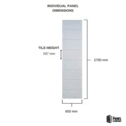 Light Grey Marble Tile Wall Panel - 600mm -Wall Panel Store Light Grey Marble Tile Wall Panel dimensions