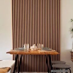 STRIVO Curve Acoustic Slat Wall Panel - Natural Oak -Wall Panel Store Louisejameshome Natural Oak Curve