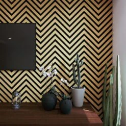 STRIVO Herringbone Acoustic Slat Wall Panel - Natural Oak 9 STRIVO Herringbone Acoustic Slat Wall Panel - Natural Oak -Wall Panel Store Natural chevron f 1