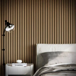 STRIVO Curve Acoustic Slat Wall Panel - Natural Oak -Wall Panel Store Natural oak c 1