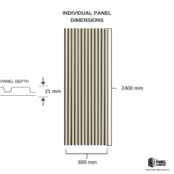 STRIVO Acoustic Slat Panel - Light Oak -Wall Panel Store Panel company light oak walnut acoustic Spec