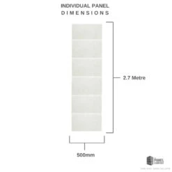 Formia Contempo Tile 500mm X 2.7m -Wall Panel Store WHITE TILE EFFECT BATHROOM WALL PANEL