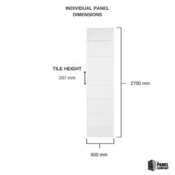 White Tile Wall Panel - 600mm -Wall Panel Store White Tile Wall Panel Dimesnions a3e2092a 2114 4d8c b7af 46d43e56fcd9