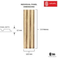 All Natural Oak 3D Slat Wall Panel - Sulcado -Wall Panel Store all natural oak slatwall panel dimensions large slat