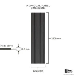 Panel Company Anthracite Slat Panel -Wall Panel Store anthracite slat 3d panel dimensions