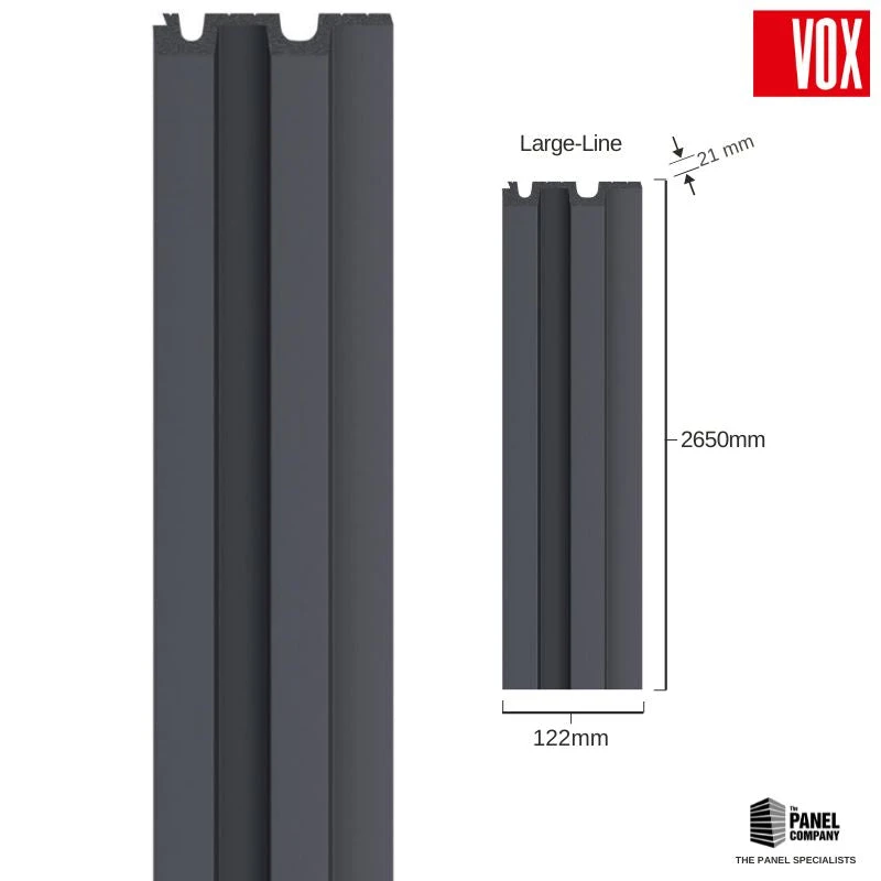 Vox Linerio Anthracite Slat Panel | Available In S-Line, M-Line & L-Line 8 Vox Linerio Anthracite Slat Panel | Available In S-Line, M-Line & L-Line - Image 6