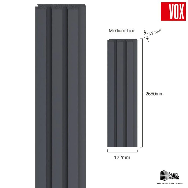 Vox Linerio Anthracite Slat Panel | Available In S-Line, M-Line & L-Line 7 Vox Linerio Anthracite Slat Panel | Available In S-Line, M-Line & L-Line - Image 5