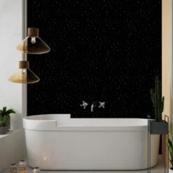 Large Black Sparkle 1.0m X 2.4m Shower Panel