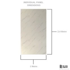 Large White Carrara Marble 1.0m X 2.4m Shower Panel -Wall Panel Store carrara marble pvc shower panels