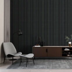 Charcoal 3D Slat Wall Panel - Sulcado