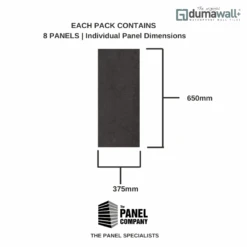 Dumawall Plus Nero | Solid Bathroom Wall Tile | 8 Pack -Wall Panel Store dumawall plus nero bathroom wall tile panel dimensions