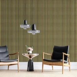 Gold Metallic 3D Slat Wall Panel - Sulcado 17 Gold Metallic 3D Slat Wall Panel - Sulcado -Wall Panel Store gold sulcado slat wall panel dining room