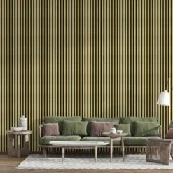 Gold Metallic 3D Slat Wall Panel - Sulcado
