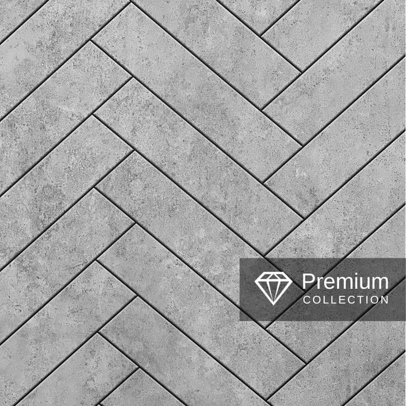 Premium Large Grey Herringbone Tile 1.0m X 2.4m Shower Panel 4 Premium Large Grey Herringbone Tile 1.0m X 2.4m Shower Panel - Image 2