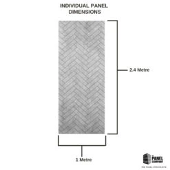 Premium Large Grey Herringbone Tile 1.0m X 2.4m Shower Panel 16 Premium Large Grey Herringbone Tile 1.0m X 2.4m Shower Panel -Wall Panel Store grey herringbone wall panel dimensions