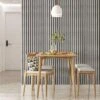 STRIVO Premium Grey Oak Acoustic Slat Wall Panel -Wall Panel Store grey oak acoustic slat wall panel dining room