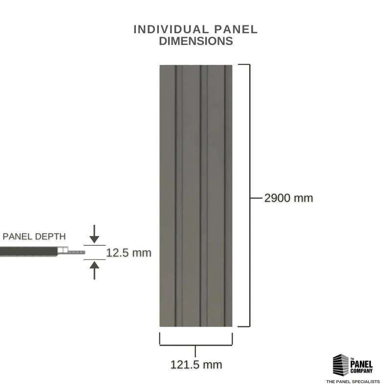 Panel Company Grey Slat Panel 7 Panel Company Grey Slat Panel - Image 5