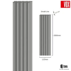 Vox Linerio Grey Slat Panel | Available In S-Line, M-Line & L-Line -Wall Panel Store grey vox linerio small line slat wall panel