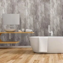 Large Brushed Silver 1.0m X 2.4m Shower Panel -Wall Panel Store large brushed silver shower panel bathroom