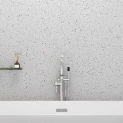 Large White Sparkle 1.0m X 2.4m Shower Panel -Wall Panel Store large platinum white sparkle shower panel