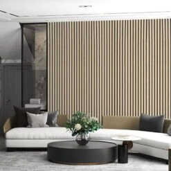 STRIVO Premium Light Ash Acoustic Slat Wall Panel