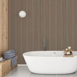Light Ash Water Resistant Slat Wall Panel - Sulcado -Wall Panel Store light ash water resistant slat panel bathroom