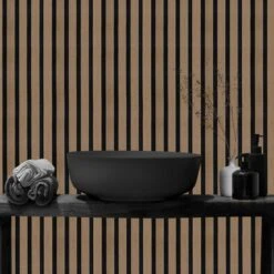 Light Ash Water Resistant Slat Wall Panel - Sulcado -Wall Panel Store light ash water resistant slat panel bathroom wall