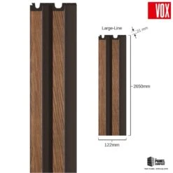 Vox Linerio Mocca Slat Panel | Available In S-Line, M-Line & L-Line -Wall Panel Store mocca vox linerio large line slat wall panel