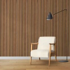 STRIVO Premium Natural Oak Acoustic Slat Wall Panel