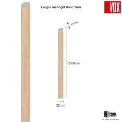 Vox Linerio Natural Slat Panel Trim | Multiple Variants Available -Wall Panel Store natural oak linerio slat wall panel right hand trim for large line panels
