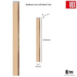 Vox Linerio Natural Slat Panel Trim | Multiple Variants Available -Wall Panel Store natural oak linerio slat wall panel right hand trim for medium line panels