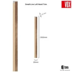 Vox Linerio Natural Slat Panel Trim | Multiple Variants Available -Wall Panel Store natural oak linerio slat wall panel right hand trim for small line panels
