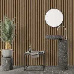 Natural Oak Water Resistant Slat Wall Panel - Sulcado 10 Natural Oak Water Resistant Slat Wall Panel - Sulcado -Wall Panel Store natural oak water resistant slat bathroom