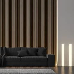 Walnut 3D Slat Wall Panel - Sulcado -Wall Panel Store oak slat wall panel