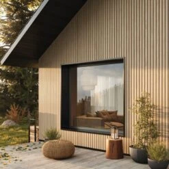 Oak V Black - Vox Fronto Slat Wall Panels