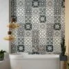 Premium Large Patchwork Black Matt 1.0m X 2.4m Shower Panel