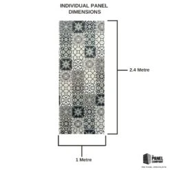 Premium Large Patchwork Black Matt 1.0m X 2.4m Shower Panel -Wall Panel Store patchwork shower panel dimensions f3e7fbf1 0320 4272 857b 5de26b935540