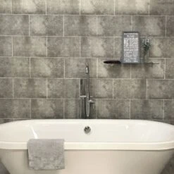 Stone Graphite Tile Effect 8mm -Wall Panel Store rr65 stone graphite tile effect scene 1 sq