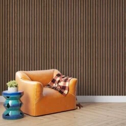 STRIVO Acoustic Slat Panel - Smoked Walnut -Wall Panel Store strivo smoked walnut slat panel wall