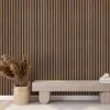 STRIVO Acoustic Slat Panel - Walnut -Wall Panel Store strivo walnut slat panel wall