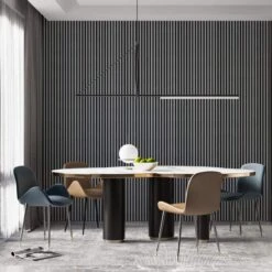 Silver Metallic 3D Slat Wall Panel - Sulcado
