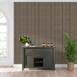 STRIVO Premium Walnut Acoustic Slat Wall Panel -Wall Panel Store sulcado walnut acoustic slat panel wall