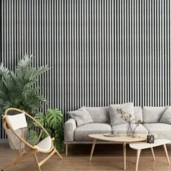 White 3D Slat Wall Panel - Sulcado