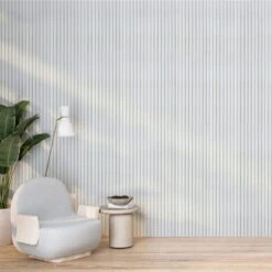 All White 3D Slat Wall Panel