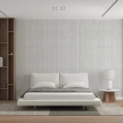 All White 3D Slat Wall Panel 23 All White 3D Slat Wall Panel -Wall Panel Store sulcado white slat wall panel bed room